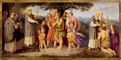 عظة القديس بونيفاس بين الفريزيين بواسطة Johann von Schraudolph