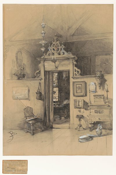بوابة في استوديو Bosboom بواسطة Johannes Bosboom (signed by artist)