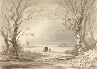 منظر شتوي ، 1854. بواسطة يوهانس فرانسيسكوس هوبينبرويرز