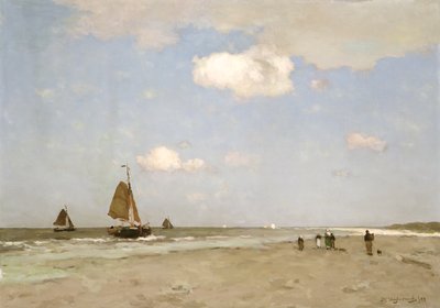 مشهد الشاطئ ، 1887 بواسطة Johannes Hendrik Weissenbruch