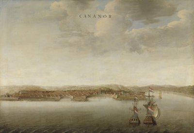 منظر لكانانور على ساحل مالابار في الهند ، c.1662-3 بواسطة Johannes Vinckeboons
