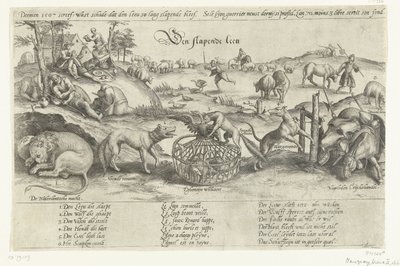 الأسد النائم 1567 الأسد النائم (العنوان على الكائن) أربعة رموز حول الأحداث بين 1576-1579 في هولندا (عنوان السلسلة) بواسطة ويليم فان هيشت (أنا)