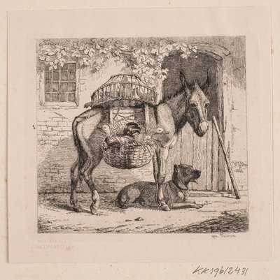 حمار بائع الدجاج بواسطة Johannes Wilhelm Zillen