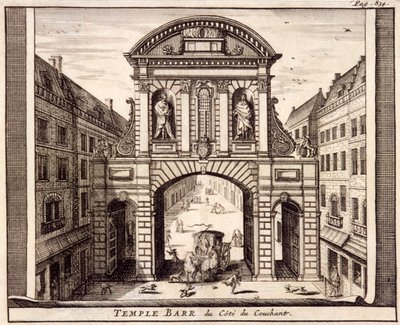 تمبل بار ، لندن ، c1700 بواسطة يوهانس دي رام
