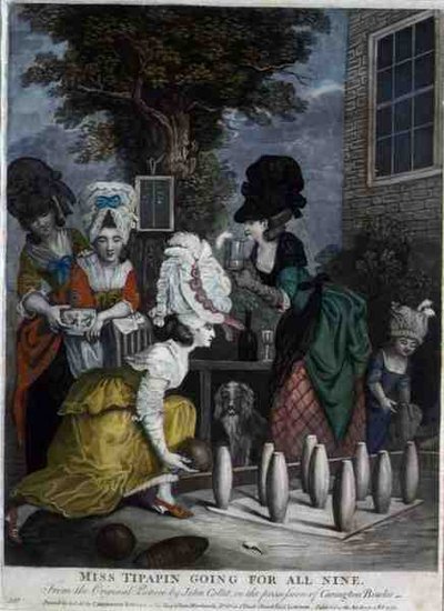 الآنسة تيبابين الذهاب لجميع تسعة ، حانة. بواسطة Carington Bowles (fl.1744-93) بواسطة جون (بعد) كوليت