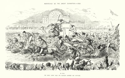 النصب التذكارية للمعرض الكبير 1851 ، سباق دربي العظيم لثمانية عشر ومائة وواحد وخمسين (نقش) بواسطة يوحنا (بعد) علقة