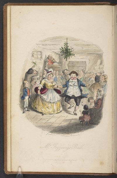 كرة السيد Fezziwig ، من الإصدار الأول من "A Christmas Carol" من تأليف تشارلز ديكنز بواسطة يوحنا (بعد) علقة
