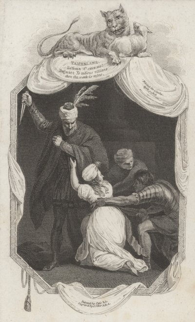 Scene from Tamerlane by Nicholas Rowe (engraving) بواسطة جون (بعد) أوبي