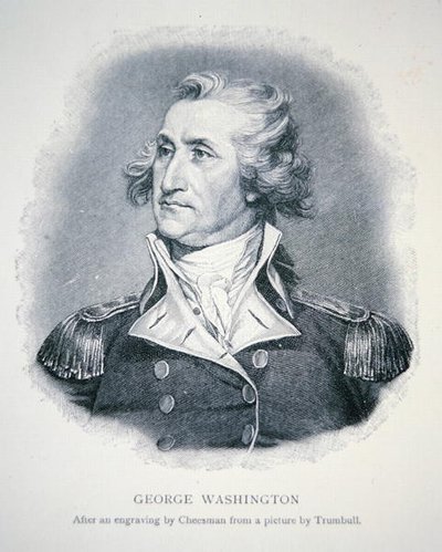 جورج واشنطن ، نقش بواسطة توماس تشيزمان (1760-1835) (ليثو) بواسطة جون (بعد) ترمبل