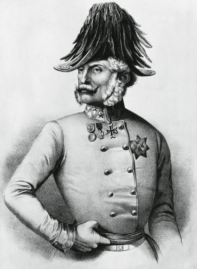 صورة لفيرينش غيولاي (1798-1868) ، جنرال وسياسي النمساوي المجري ، نقش بواسطة والتر تشارلز ميلز