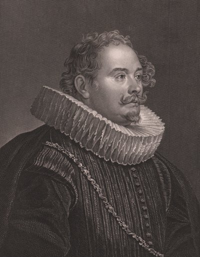 صورة للنقاش والناشر الألماني مارتن إنجلبريخت (1684-1756) ، نقش بواسطة دي جي باوند من لوحة لفان ديك ، من معرض باين الملكي في دريسدن ، بقلم ألبرت هنري باين ، ناشر إتش باين دريسدن ولايبزيغ ، حوالي عام 1840 بواسطة والتر تشارلز ميلز