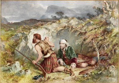 الهاربون من Culloden (ألوان مائية وألوان الجسم على متن الطائرة) بواسطة جون آدم ب.هيوستن