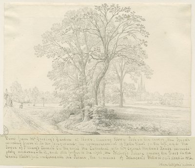 Lichfield - عرض عبر Stowe Pool: الرسم بالقلم ، بدون تاريخ [1826] (رسم) بواسطة جون ألبورت