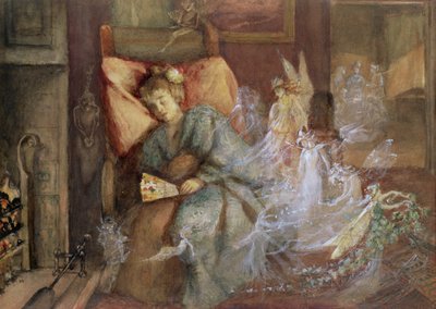 الحلم (مرحاض ، غواش على ورق) بواسطة John Anster Fitzgerald