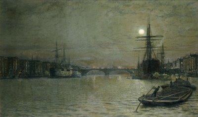 المسبح وجسر لندن في الليل ، 1884 بواسطة جون اتكينسون جريمساو