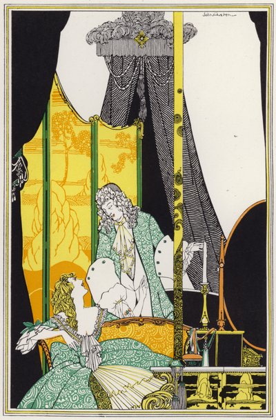 رسم توضيحي لـ "Rogues In Porcelain"، مجموعة متنوعة من قصائد القرن الثامن عشر (ليثو ملون) بواسطة جون اوستن