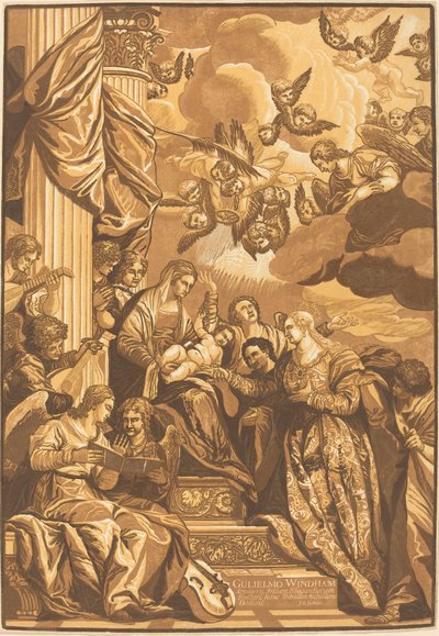 الزواج الصوفي للقديسة كاترين بواسطة John Baptist Jackson after Veronese