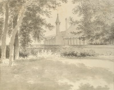 كنيسة ومكتبة باليول من البستان ، 2 أغسطس 1783 بواسطة John Baptist Malchair