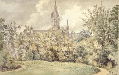 كاتدرائية كنيسة المسيح من حديقة العميد ، ١٠ يونيو ١٧٧٥ بواسطة John Baptist Malchair