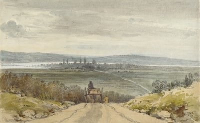 أكسفورد من شوتوفر هيل ، من الذاكرة ، ١٠ يناير ١٧٩١ بواسطة John Baptist Malchair