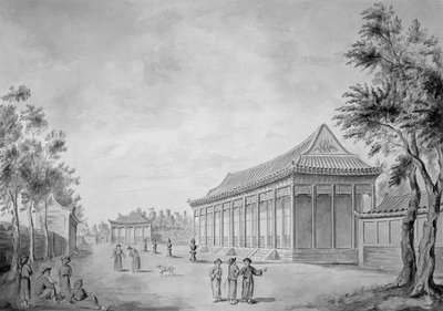 قاعة الجمهور في القصر الصيفي القديم ، بكين ، 1793 بواسطة جون بارو