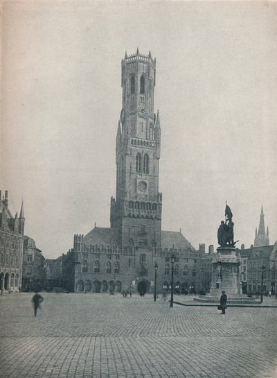 The Markt and the Belfry، Bruges، Belgium c1900 1914-1915 بواسطة جون بنيامين ستون