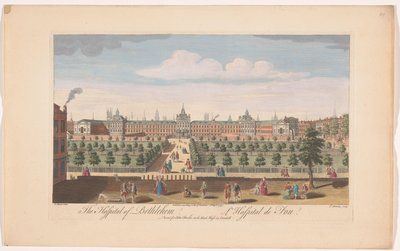 منظر لمستشفى Bethlem Royal في لندن مستشفى بيت لحم (العنوان على الكائن) بواسطة جاكوب مورير