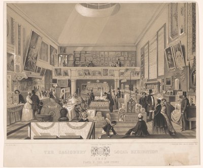 معرض Interieur van de Law Court tijdens de Salisbury المحلي ، 1852 معرض سالزبوري المحلي 1852. اللوحة الثانية ، المحكمة القانونية (العنوان على الكائن) بواسطة جون براندارد