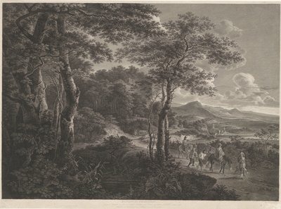 منظر طبيعي مع سائقي الطرق المسجونين سجناء اللصوص (العنوان على الشيء) بواسطة أندريز كلاهما