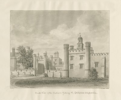 Blithfield Hall: sepia drawing بواسطة جون باكلر