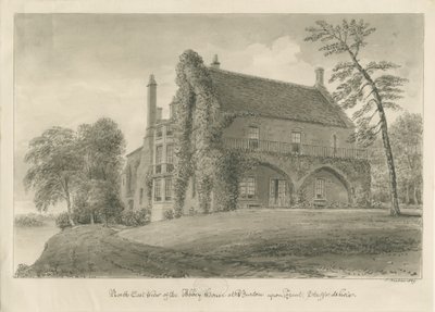 Burton-upon-Trent Abbey: sepia drawing بواسطة جون باكلر