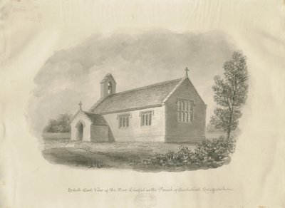 Eccleshall - Cotes Heath Chapel: رسم بني داكن ، بدون تاريخ [عام 1843] (رسم) بواسطة جون باكلر