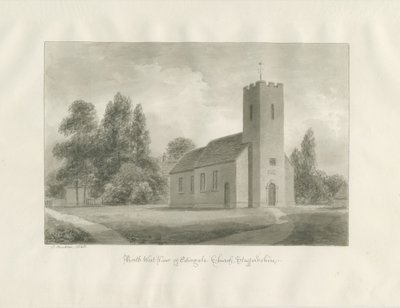 Edingale Church: sepia drawing بواسطة جون باكلر