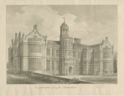 Ingestre Hall: sepia drawing بواسطة جون باكلر