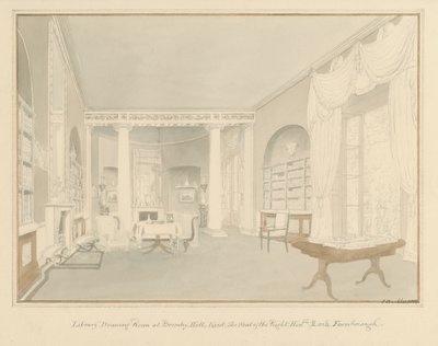 كينت - بروملي هيل - داخل غرفة الرسم بالمكتبة ، 1816 بواسطة جون باكلر
