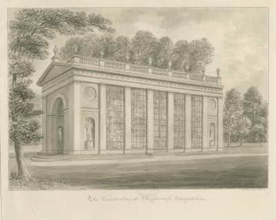 قاعة Shugborough - المعهد الموسيقي: رسم بني داكن بواسطة جون باكلر