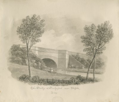 Stafford - Bridge at Bridgeford: sepia drawing بواسطة جون باكلر