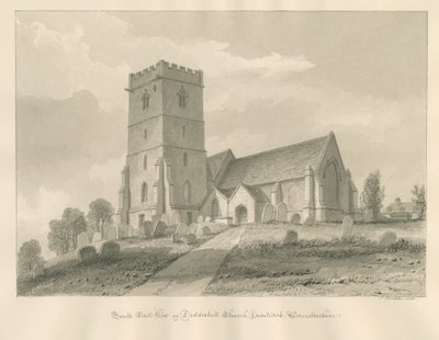 Worcestershire - Droitwich - Dodderhill Church: sepia drawing بواسطة جون باكلر