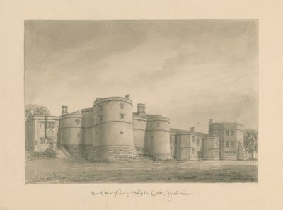 يوركشاير - قلعة سكيبتون: رسم بني داكن ، 1818 بواسطة جون باكلر