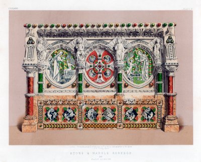 الحجر والرخام Reredos ، القرن التاسع عشر. بواسطة جون بورلي ارينج