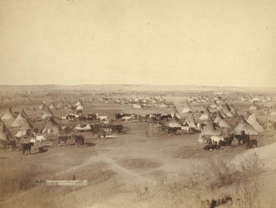 معسكر هندي معادي ، 1891 بواسطة جون سي جرابيل