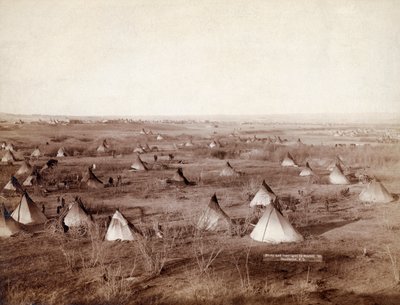قرية لاكوتا القبلية في عام 1891 بواسطة جون غرابيل بواسطة جون سي جرابيل