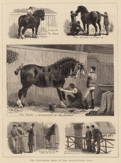 معرض عربة الخيل في القاعة الزراعية بواسطة John Charles Dollman