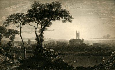 "المنظر الشرقي لمدينة كانتربري" ، c1837. بواسطة جون تشارلز فارال