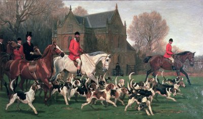 الكونتيسة سبنسر على الصياد Goldfinch و John Poyntz ، 5 Earl Spencer على Misrule ، مع Pytchley Hunt بواسطة جون تشارلتون