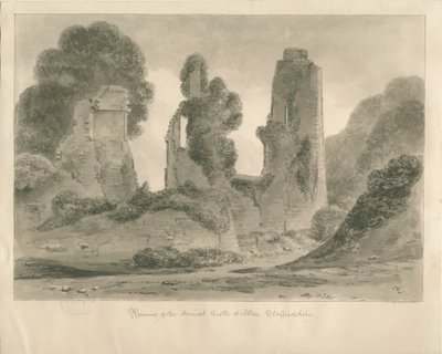 قلعة ألتون: رسم بني داكن ، 1841 بواسطة جون شيسيل بكلر