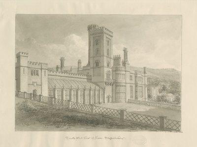 Ilam Hall: sepia drawing بواسطة جون شيسيل بكلر