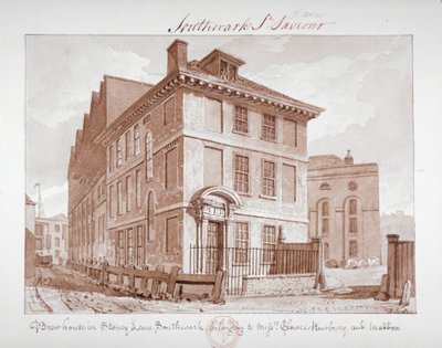 منظر لمنزل الشراب في ستوني لين ، بيرموندسي ، ساوثوارك ، لندن ، c1827 بواسطة جون شيسيل بكلر