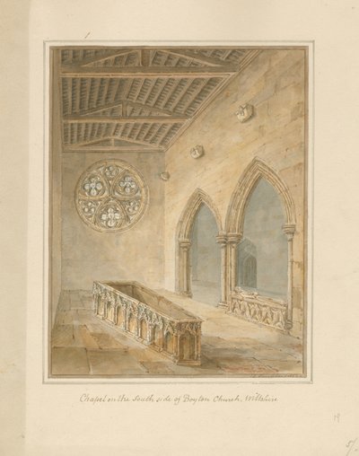 ويلتشير - كنيسة Boyton - مصلى ، 1812 بواسطة جون شيسيل بكلر