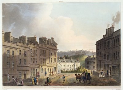 شارع مارلبورو ، من "حمام مصور بسلسلة من المشاهدات" ، نقش بواسطة حانة جون هيل (1770-1850). بقلم ويليام ميللر ، 1805 (أكواتينت) بواسطة جون كلود ناتس